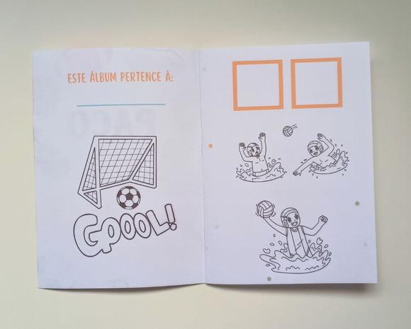 Álbum de Figurinhas e Colorir Tema Esportes 10x15