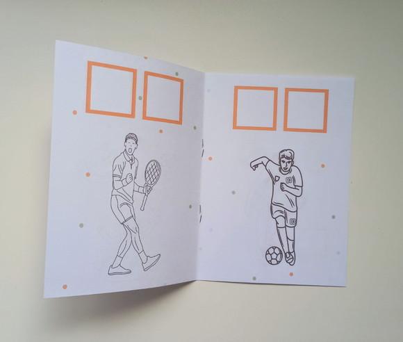 Álbum de Figurinhas e Colorir Tema Esportes 10x15