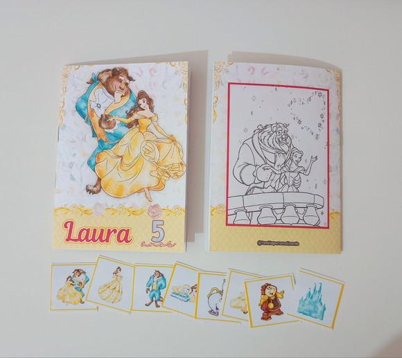 Álbum de Figurinhas e Livrinho de Colorir a Bela e a Fera