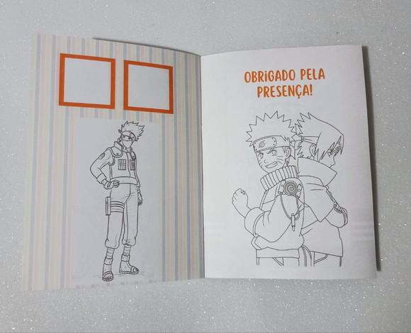 Álbum de Figurinhas e Colorir Tema Naruto 10x15