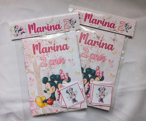 Álbum de Figurinhas e Livrinho de Colorir Jardim da Minnie