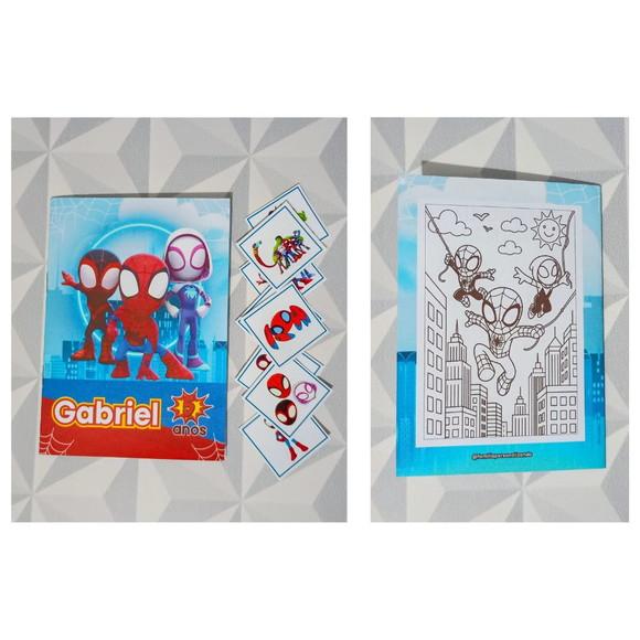 Álbum de Figurinhas e Livrinho de Colorir Spidey e Amigos