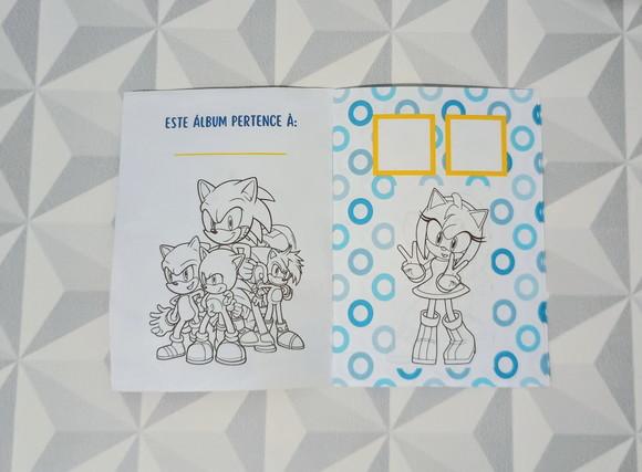 Álbum de Figurinhas e Livrinho de Colorir Sonic 10x15