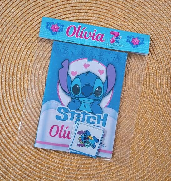 Álbum de Figurinhas e Livrinho de Colorir Stitch Menina