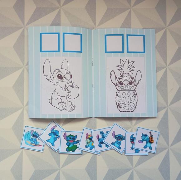 Álbum de Figurinhas e Livrinho de Colorir Stitch Menino