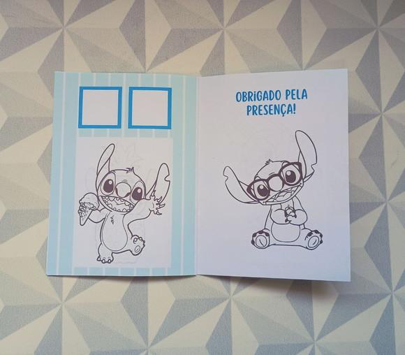 Álbum de Figurinhas e Livrinho de Colorir Stitch Menino