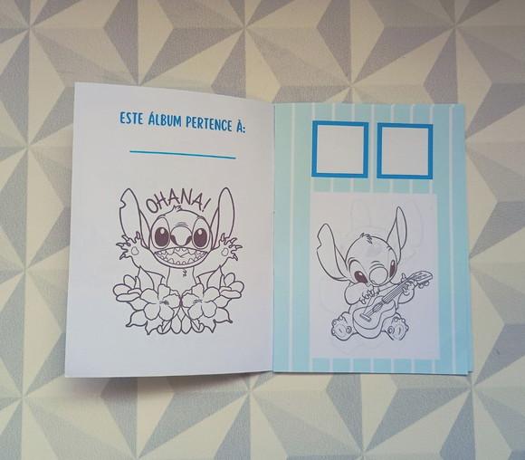 Álbum de Figurinhas e Livrinho de Colorir Stitch Menino