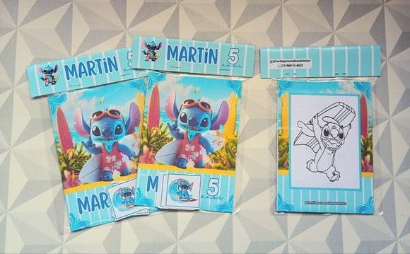 Álbum de Figurinhas e Livrinho de Colorir Stitch Menino