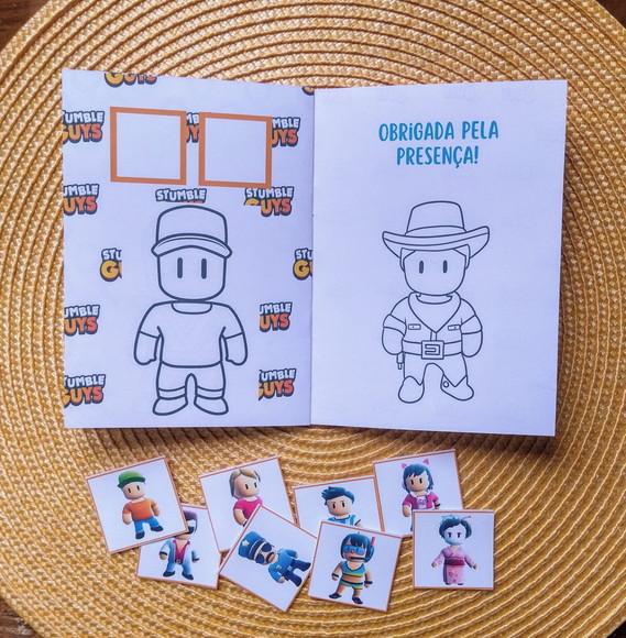 Álbum de Figurinhas e Livrinho de Colorir Stumble Guys 10x15