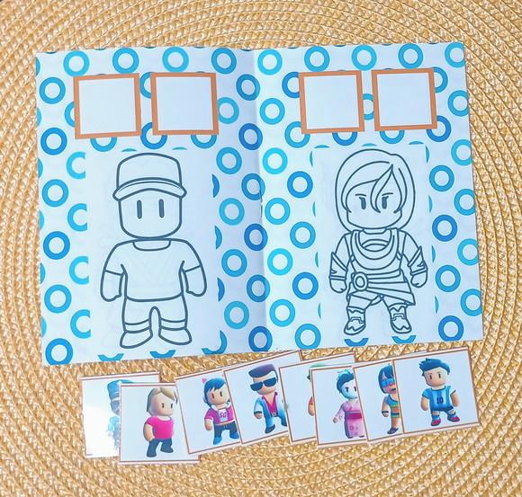 Álbum de Figurinhas e Livrinho de Colorir Stumble Guys 10x15