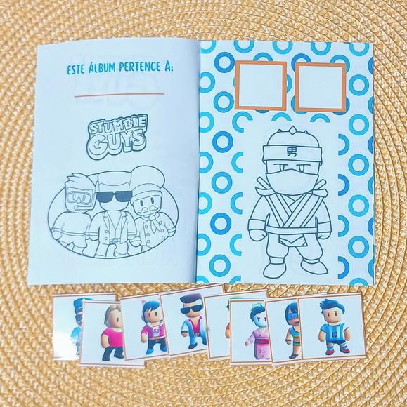 Álbum de Figurinhas e Livrinho de Colorir Stumble Guys 10x15