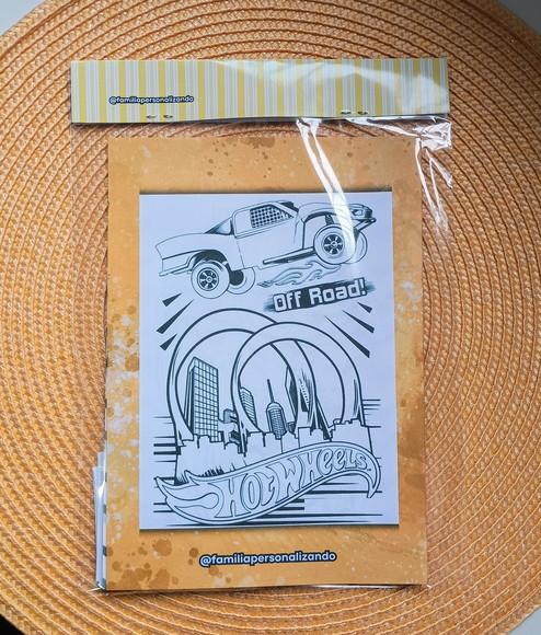 Álbum de Figurinhas e Livro de Colorir Hot Wheels - 15x21