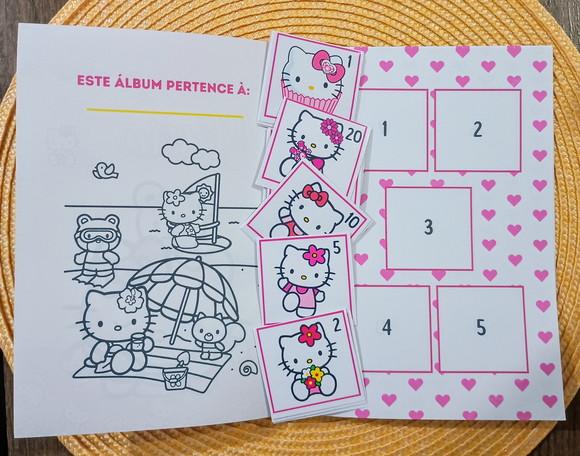 Álbum de Figurinhas Personalizado Hello Kitty 15x21