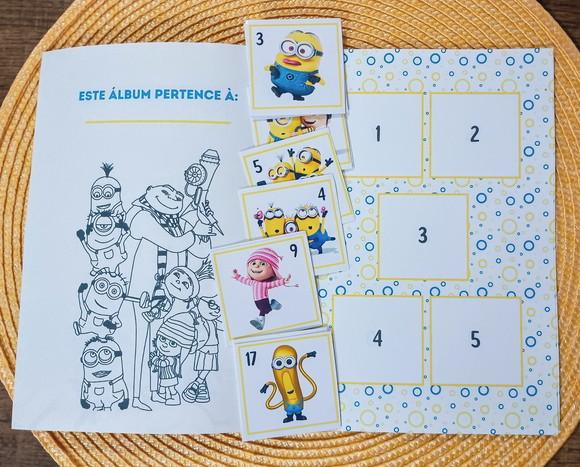 Álbum de Figurinhas Personalizado Minions 15x21