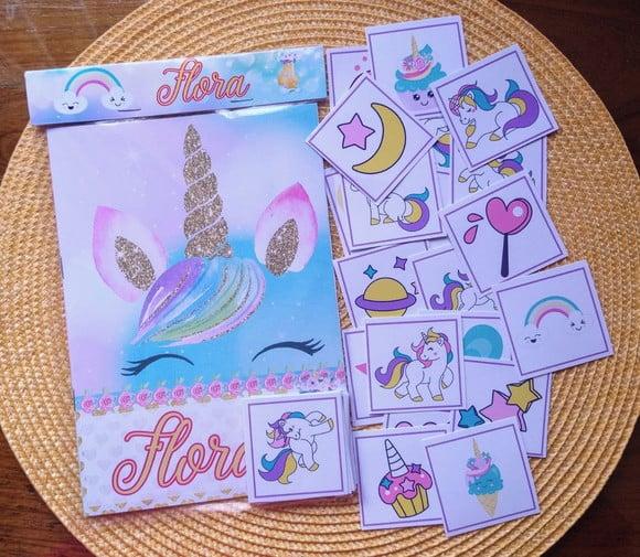Álbum de Figurinhas Personalizado Unicórnio 15x21