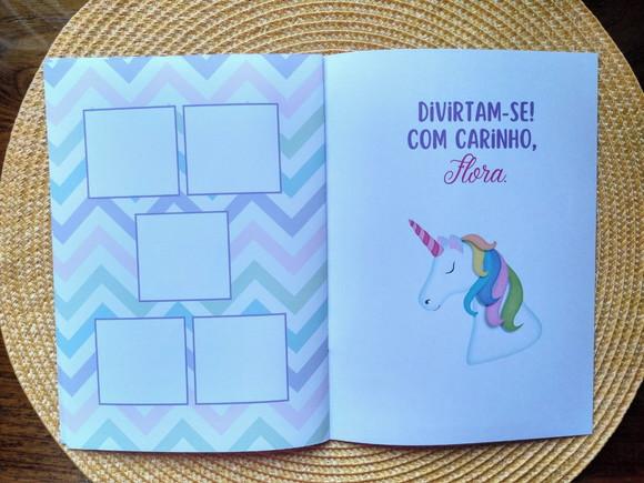 Álbum de Figurinhas Personalizado Unicórnio 15x21