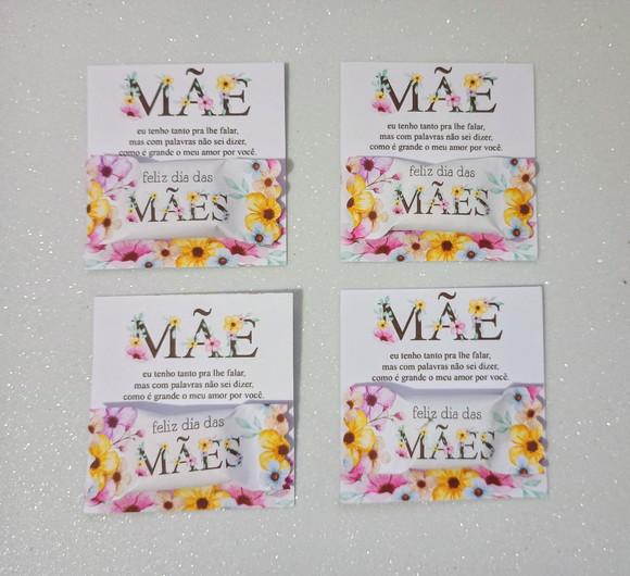 Card com Bala Personalizada Brinde Dia das Mães