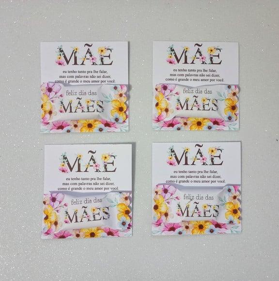 Card com Bala Personalizada Brinde Dia das Mães