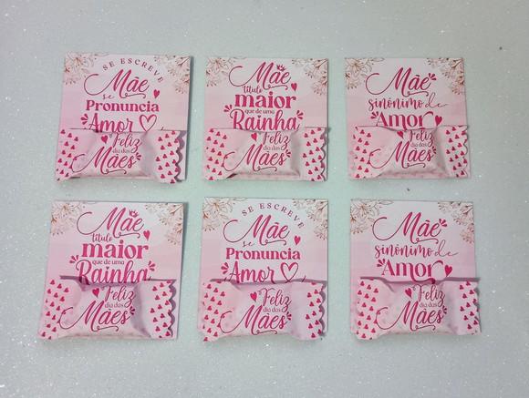 Card com Bala Personalizada Brinde Dia das Mães