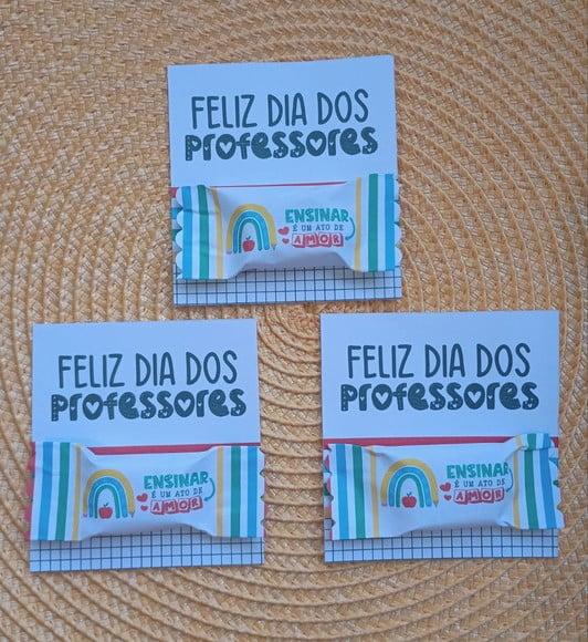 Card com Bala Personalizada Brindes Dia do Professor