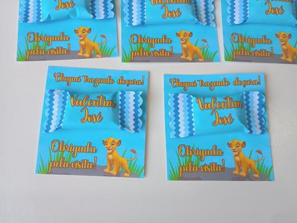 Card com Bala Personalizada Lembrança Maternidade