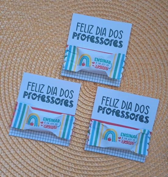 Card com Bala Personalizada Brindes Dia do Professor