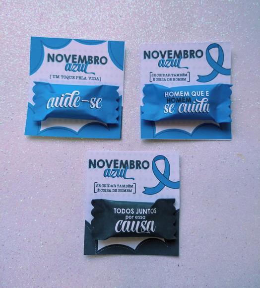 Card com Bala Personalizada Novembro Azul