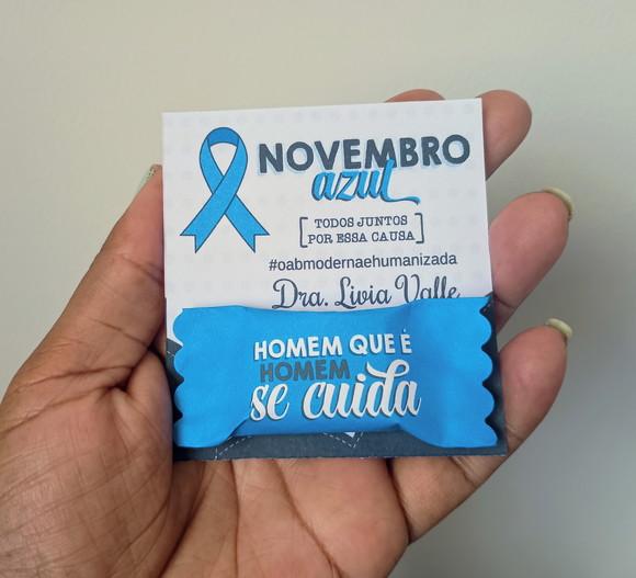 Card com Bala Personalizada Novembro Azul
