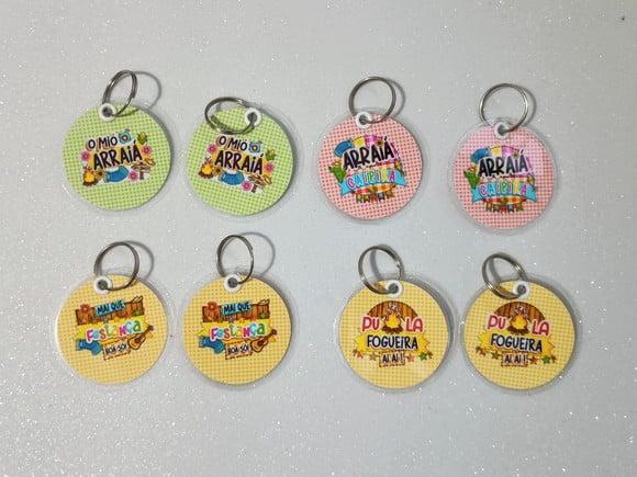 Chaveiro Brinde Personalizado Arraiá e Festa Junina