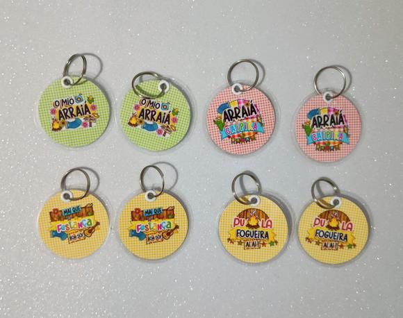 Chaveiro Brinde Personalizado Arraiá e Festa Junina