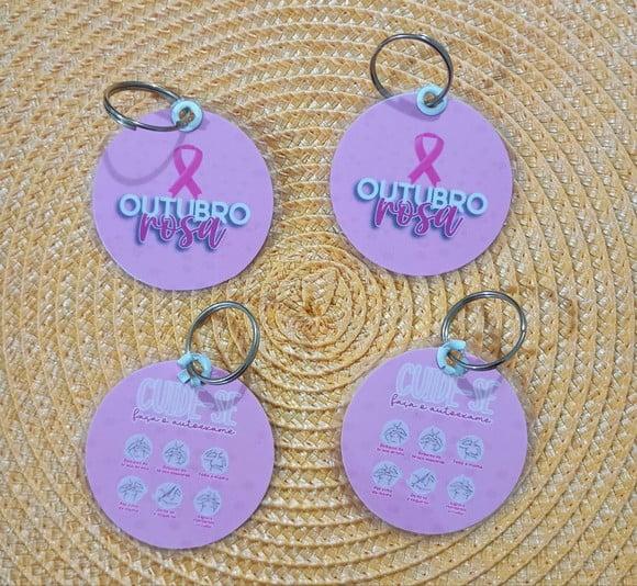 Chaveiro Outubro Rosa Brinde Personalizado
