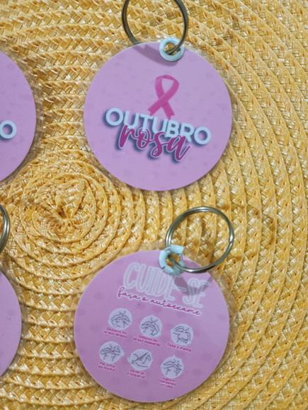 Chaveiro Outubro Rosa Brinde Personalizado