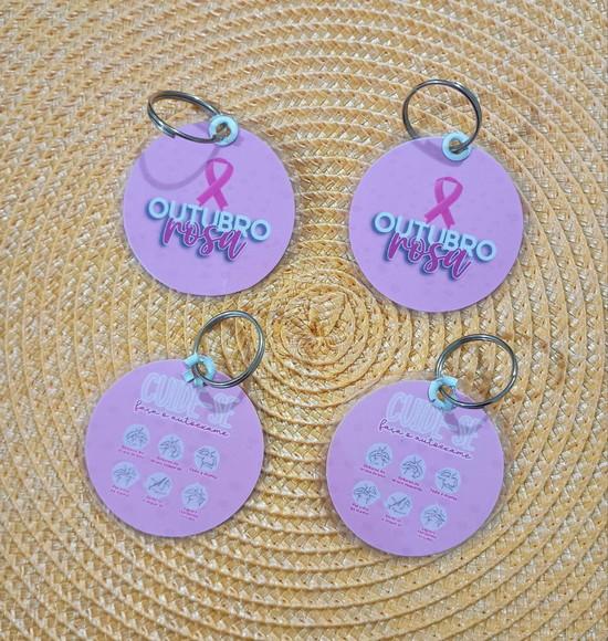 Chaveiro Outubro Rosa Brinde Personalizado