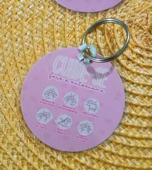 Chaveiro Outubro Rosa Brinde Personalizado