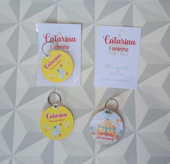 Chaveiro Personalizado Brinde para Festa Infantil Tema Circo