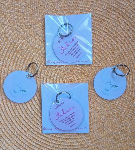 Chaveiro Personalizado na Tag Brindes Batismos Batizados