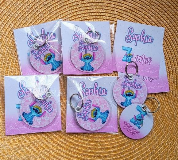 Chaveiro Personalizado Tema Stitch Brinde Personalizado