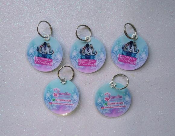 Chaveiro Personalizado Plastificado Dia da Mulher