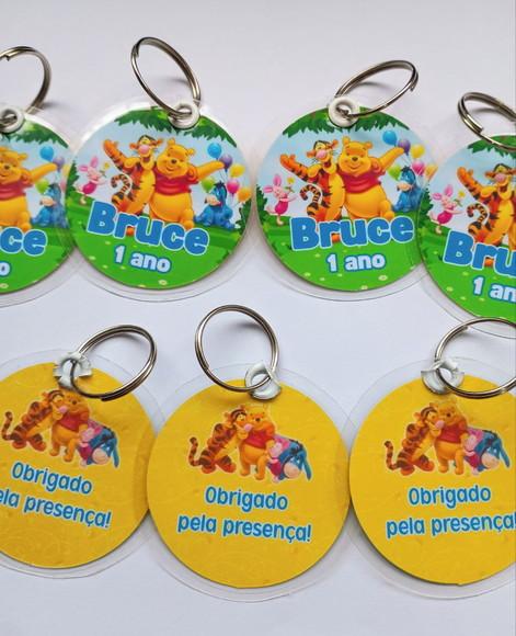 Chaveiro Personalizado Ursinho Pooh - Brinde Personalizado