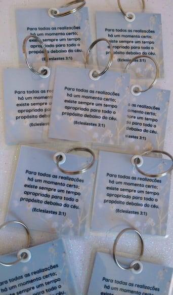 Chaveiro Personalizado Versículos Bíblicos Lembrancinha