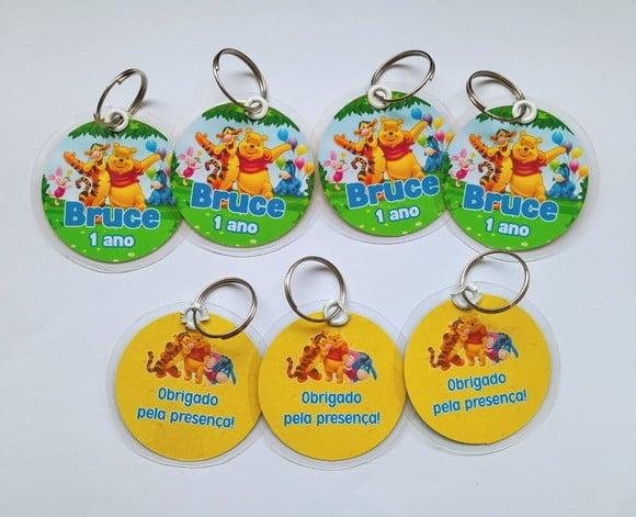 Chaveiro Personalizado Ursinho Pooh - Brinde Personalizado
