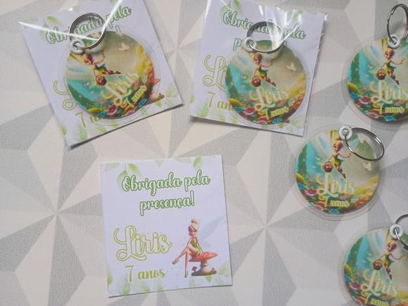Chaveiro Personalizado Tinker Bell Sininho - Festa Infantil