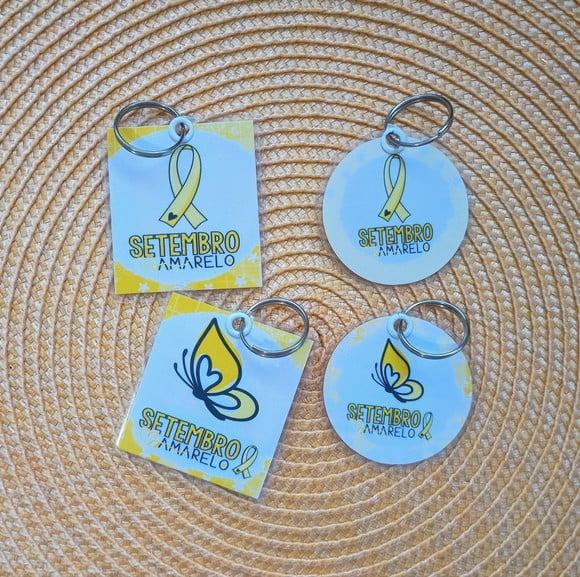 Chaveiro Setembro Amarelo Brinde Personalizado