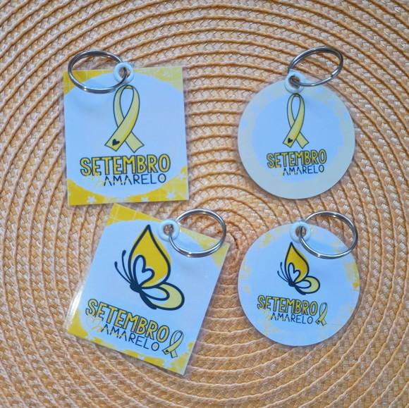 Chaveiro Setembro Amarelo Brinde Personalizado