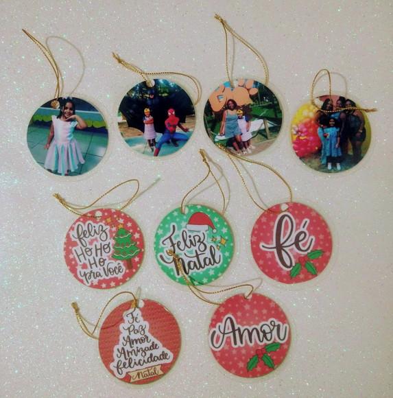 Enfeites Árvore de Natal Personalizados com Fotos e Frases