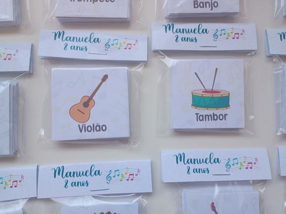 Jogo da Memória 12 Pares Instrumentos Musicais Frente/verso