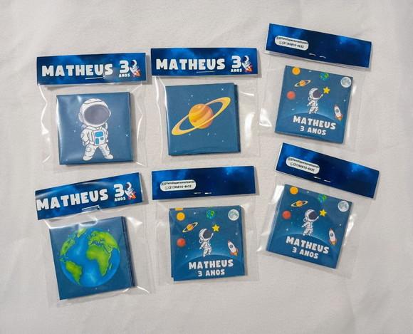 Jogo da Memória 6 Pares Astronauta - Frente e Verso
