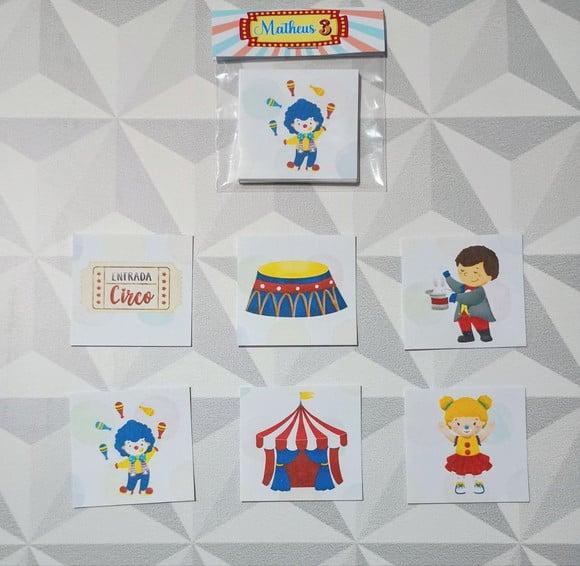 Jogo da Memória Brinde Personalizado Circo