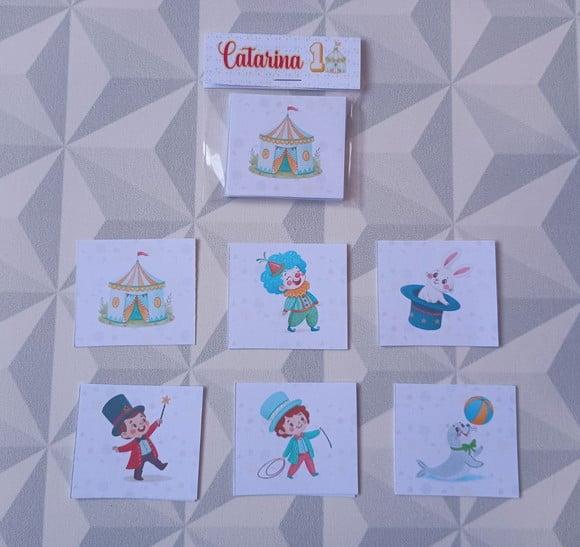 Jogo da Memória Brinde Personalizado Infantil - Tema Circo