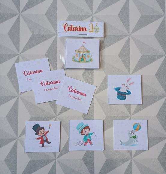 Jogo da Memória Brinde Personalizado Infantil - Tema Circo